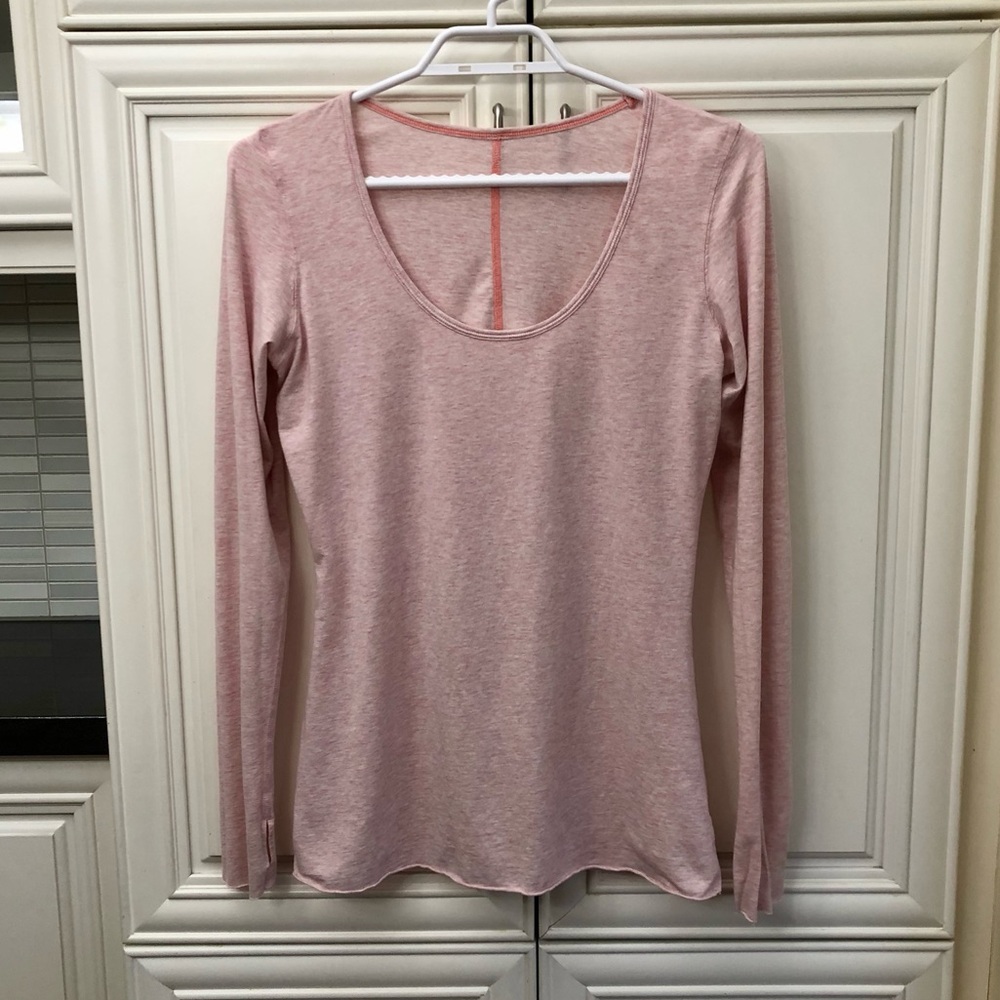 Lululemon My Mantra Long Sleeve shirt in heathered blush quartz